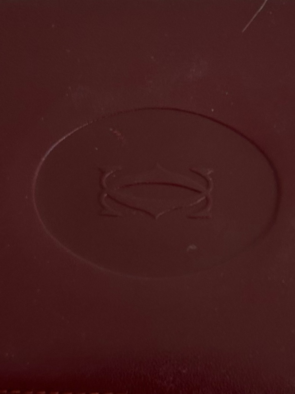 Cartier Must De Cartier Burgundy Leather Wallet Clutch Vintage - Picture 9 of 11